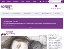 Tablet Screenshot of epilepsyontario.org